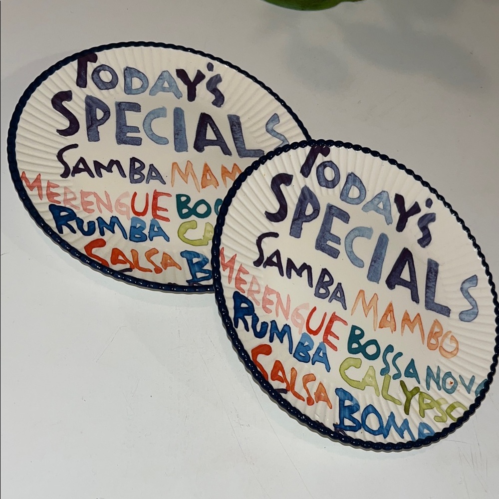 Anthropologie Multicolor Today's Specials Plates 6” price is for pair of two